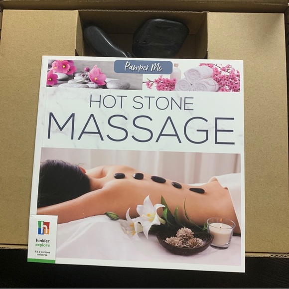 Hot Stone Massage Kit Gift Set with Volcanic Basalt Stones and guidebook - Picture 2 of 4